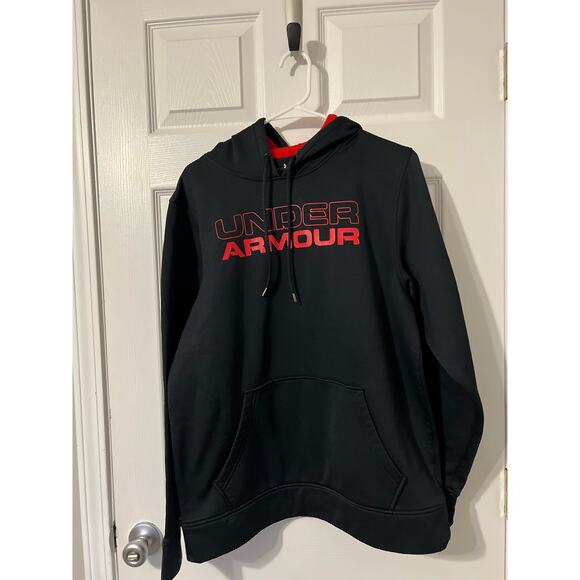 Under Armour Casual Black and Red Hoodie Sweatshirt Sz: Medium - Picture 1 of 3